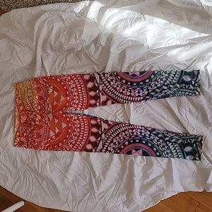 Multicolored yoga pants - Size M